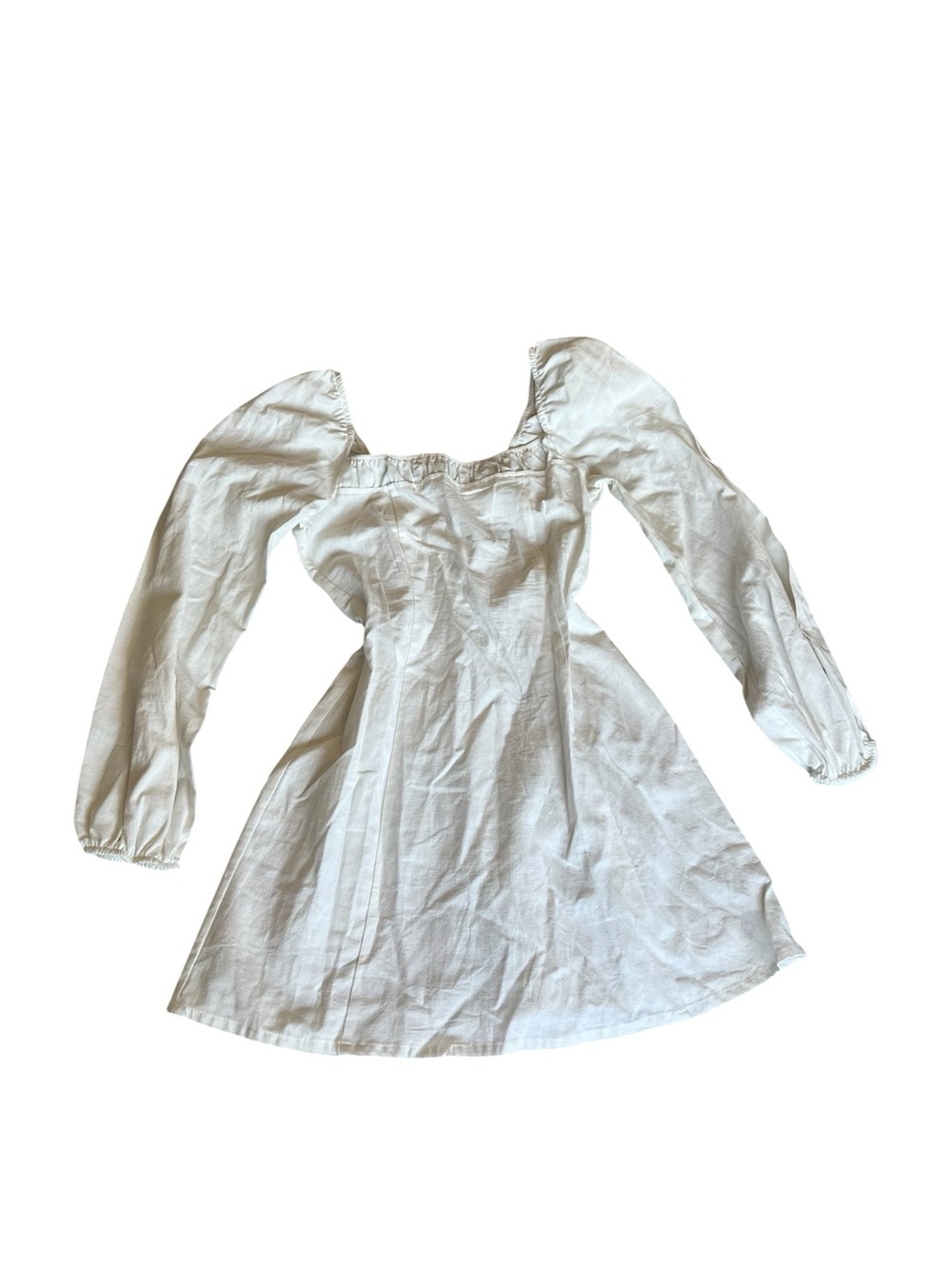 Free People Cream Smocked Knit Top